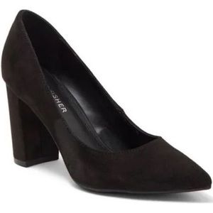 New! MarcFisher Lmt Georgy High Heel Black Suede Pumps Size 8.5